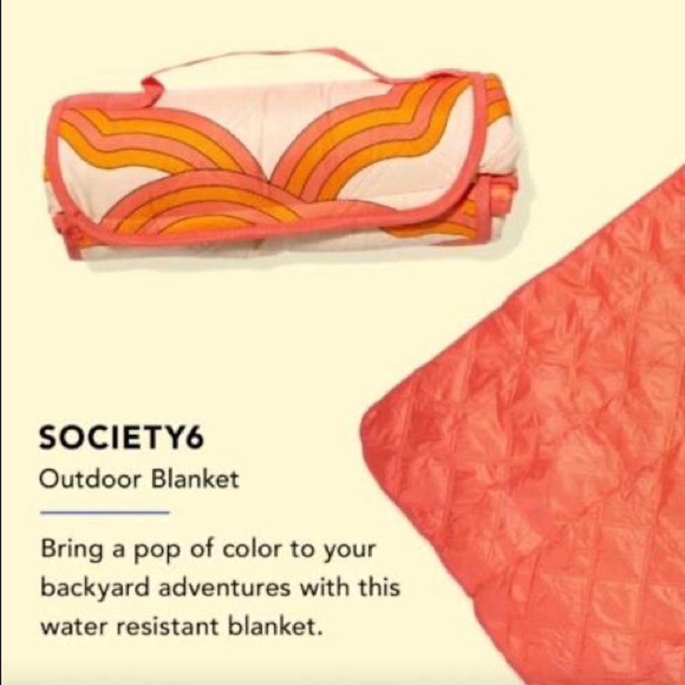 NWT Society6 Picnic blanket